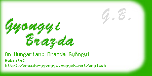gyongyi brazda business card