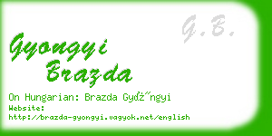 gyongyi brazda business card